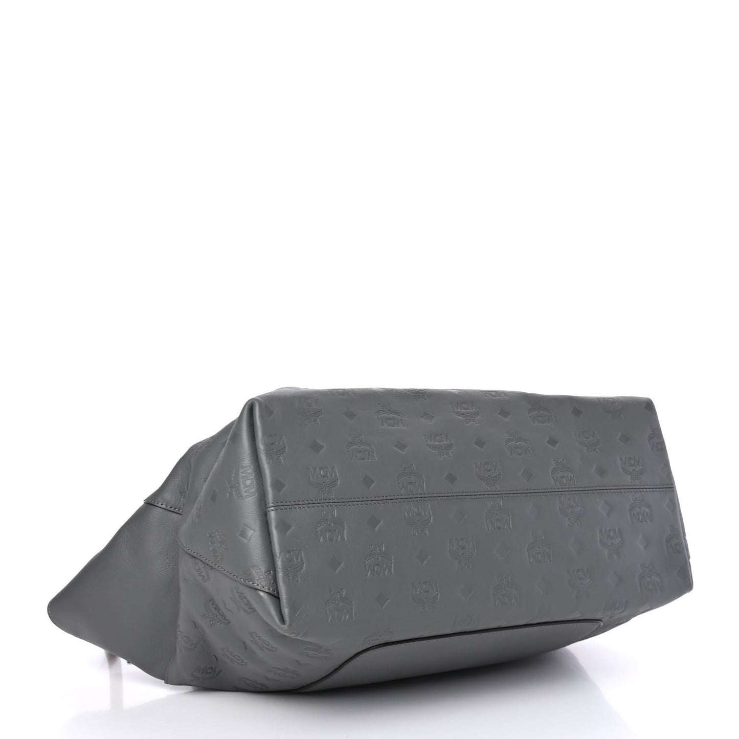 Calfskin Ottomar Monogram Medium Klara Top Zip Tote Charcoal
