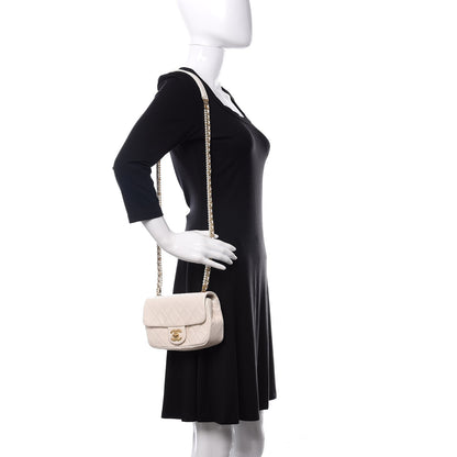Chanel Calfskin Quilted Crystal Pearls Small Flap Bag White 2 of 11