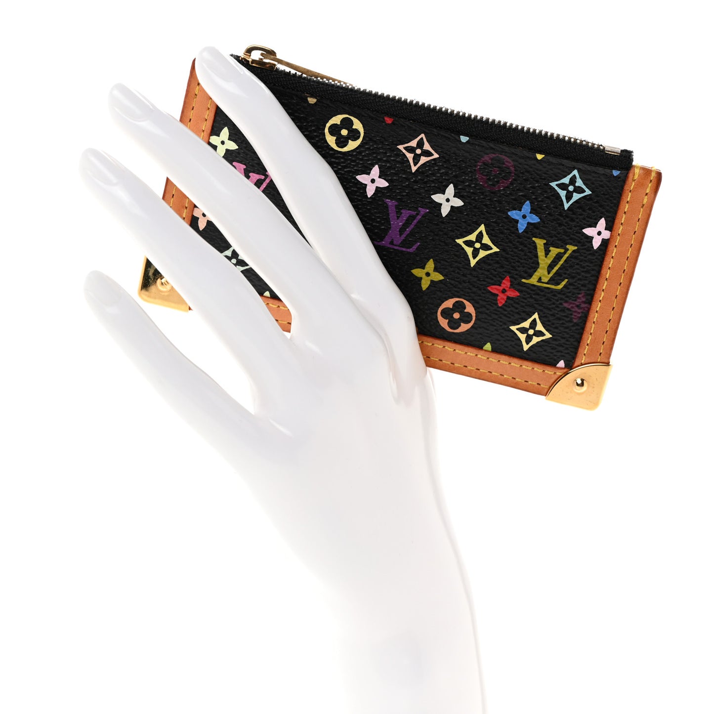 Monogram Multicolor Key Pouch Black