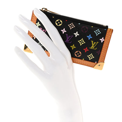 Louis Vuitton Monogram Multicolor Key Pouch Black 2 of 8