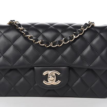 Chanel Lambskin Quilted Mini Rectangular Flap Black 9 of 10