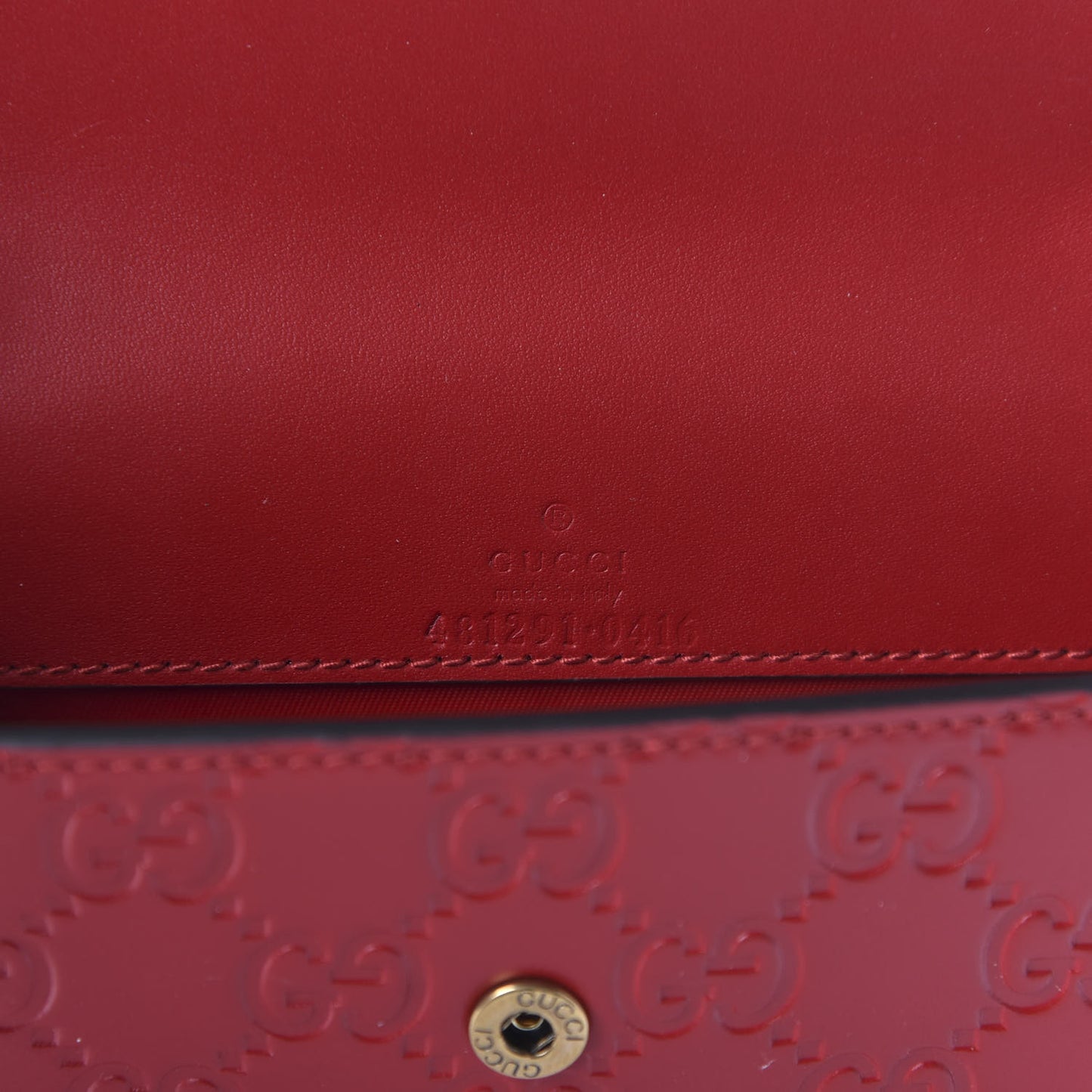 Guccissima Mini Cherry Chain Bag Hibiscus Red