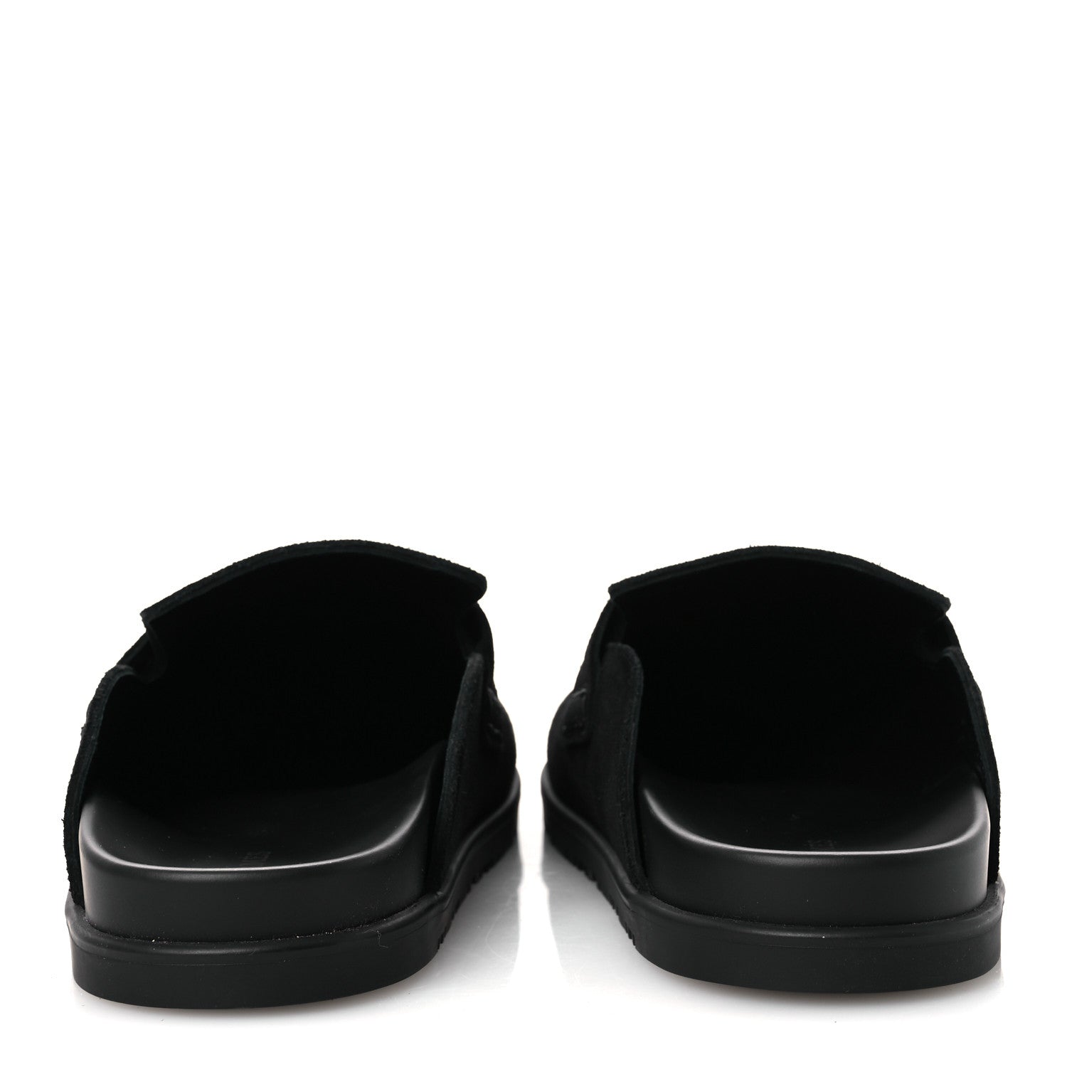 Hermes Suede Calfskin Go Mules 39 Black 6 of 11
