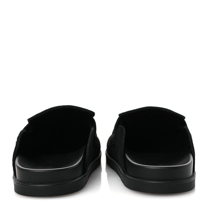 Hermes Suede Calfskin Go Mules 39 Black 6 of 11