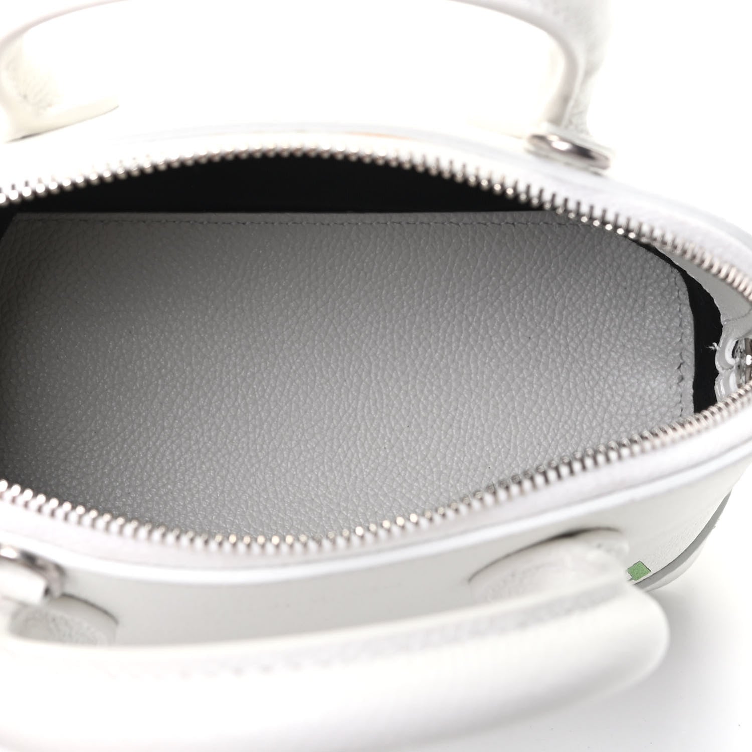 Balenciaga Grained Calfskin Logo XXS Ville Top Handle Bag White Light Green 4 of 4