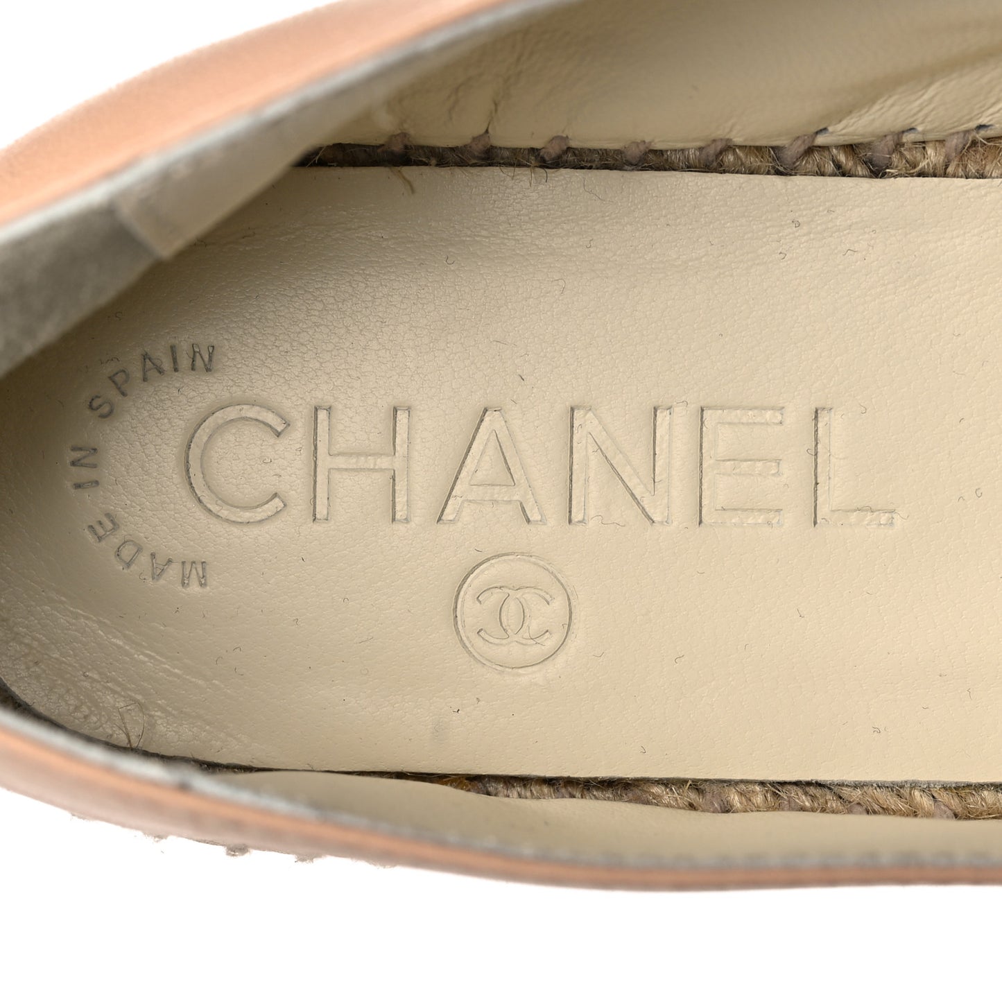 Lambskin CC Espadrilles 37 Nude