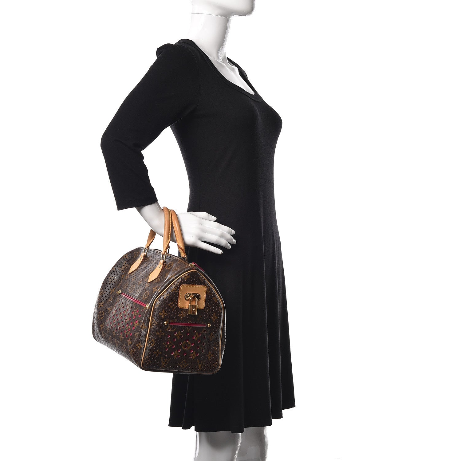 Louis Vuitton Monogram Perforated Speedy 30 Fuchsia 2 of 17