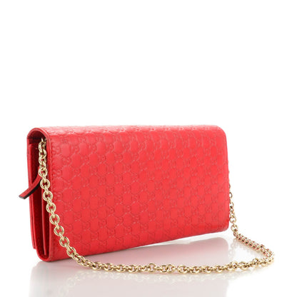 Gucci Microguccissima Chain Wallet Red 3 of 7
