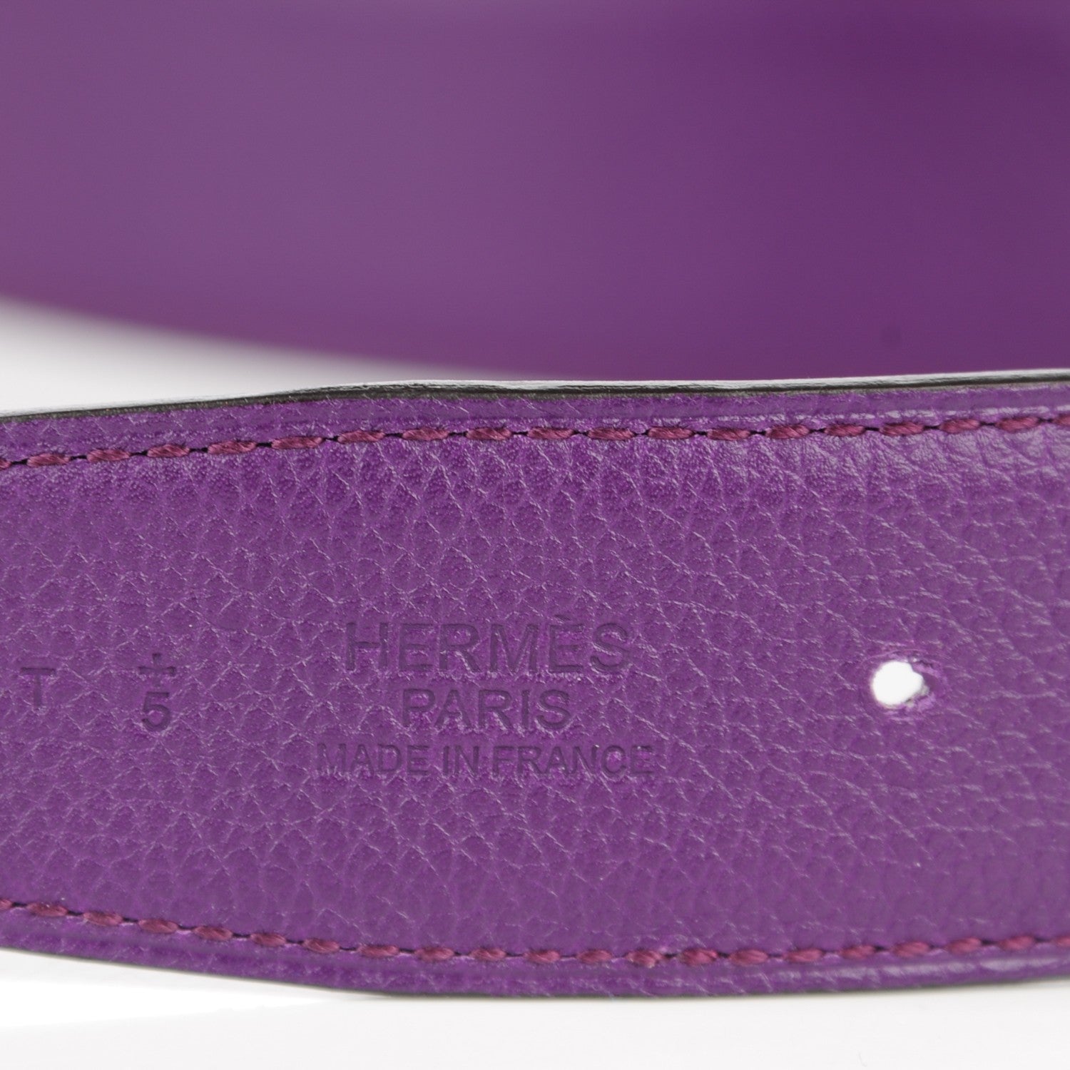 Hermes Box Evercolor 32mm Belt Strap 85 Raisin Ultraviolet 3 of 7