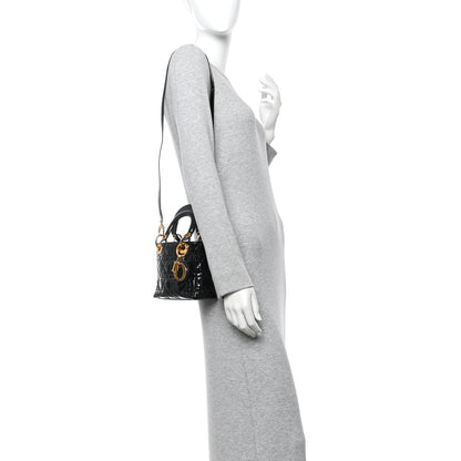 Christian Dior Patent Cannage Mini Lady Dior Black 2 of 10