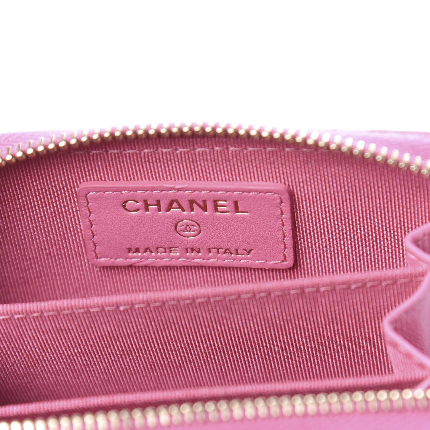 Chanel Caviar Quilted Zip Coin Purse Pink 6 of 8