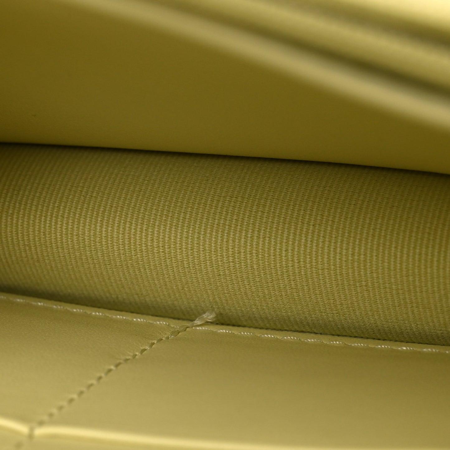 Calfskin Quilted Perfect Fit Wallet On Chain WOC Yellow