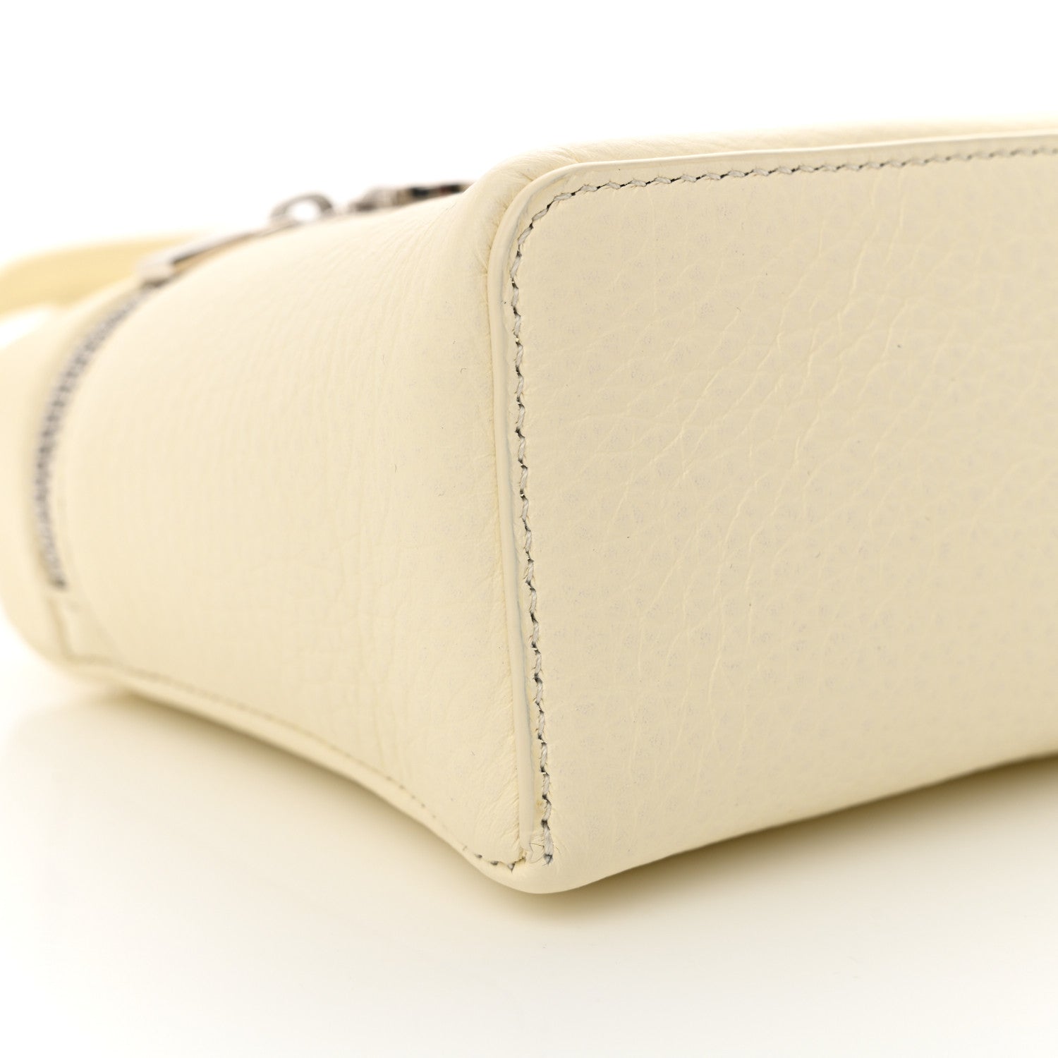 Loro Piana Grained Calfskin L19 Extra Pocket Pouch Whisper White 8 of 9