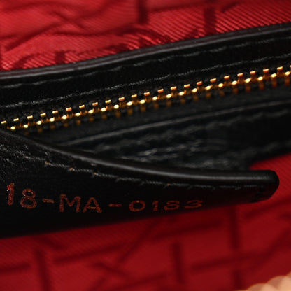 Christian Dior Lambskin Cannage Medium Lady Dior Black 6 of 9