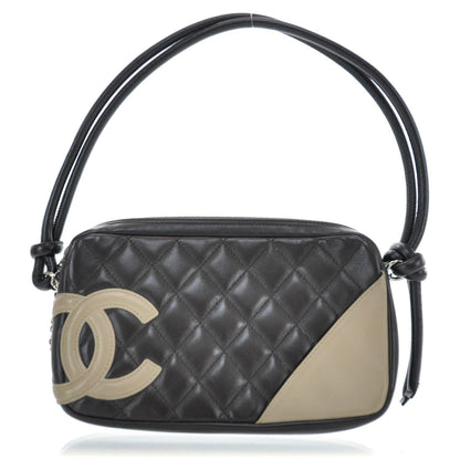 Chanel Calfskin Quilted Cambon Pochette Brown 1 of 11