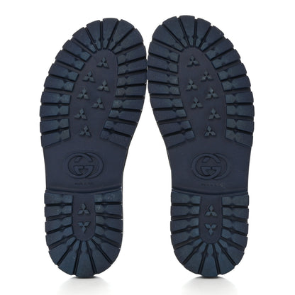 Gucci GG Supreme Monogram Miro Soft Calfskin Men's Horsebit Slippers 9 Beige Blue 5 of 9