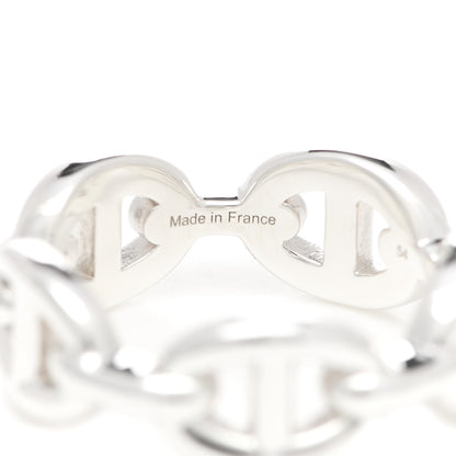 Hermes Sterling Silver PM Chaine d'Ancre Enchainee Band Ring 54 6.75 5 of 7