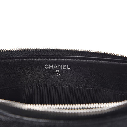 Chanel Iridescent Caviar Quilted Small Zipped Clutch Black 6 of 9