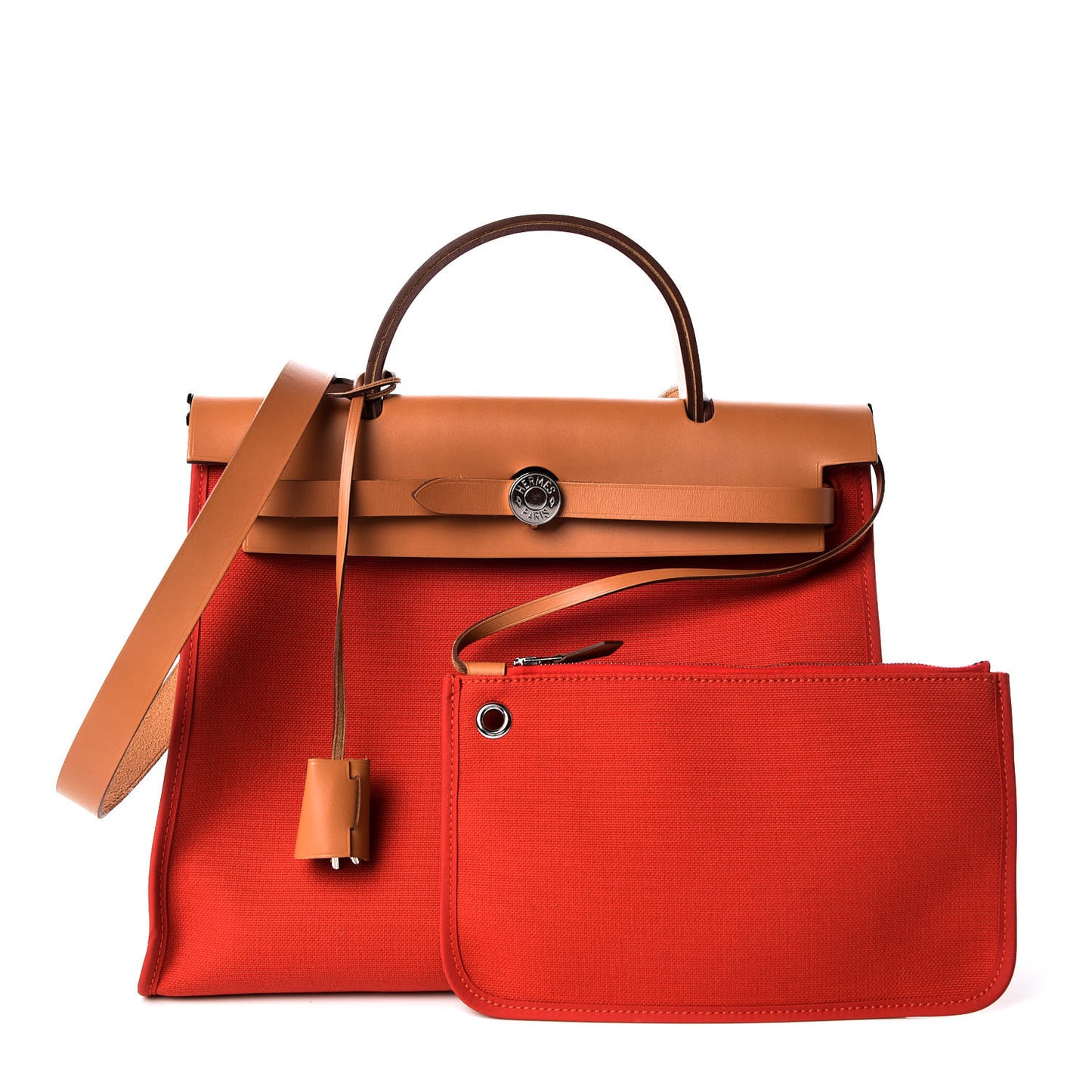 Vache Hunter Toile Herbag Zip 31 PM Rouge Tomate Natural