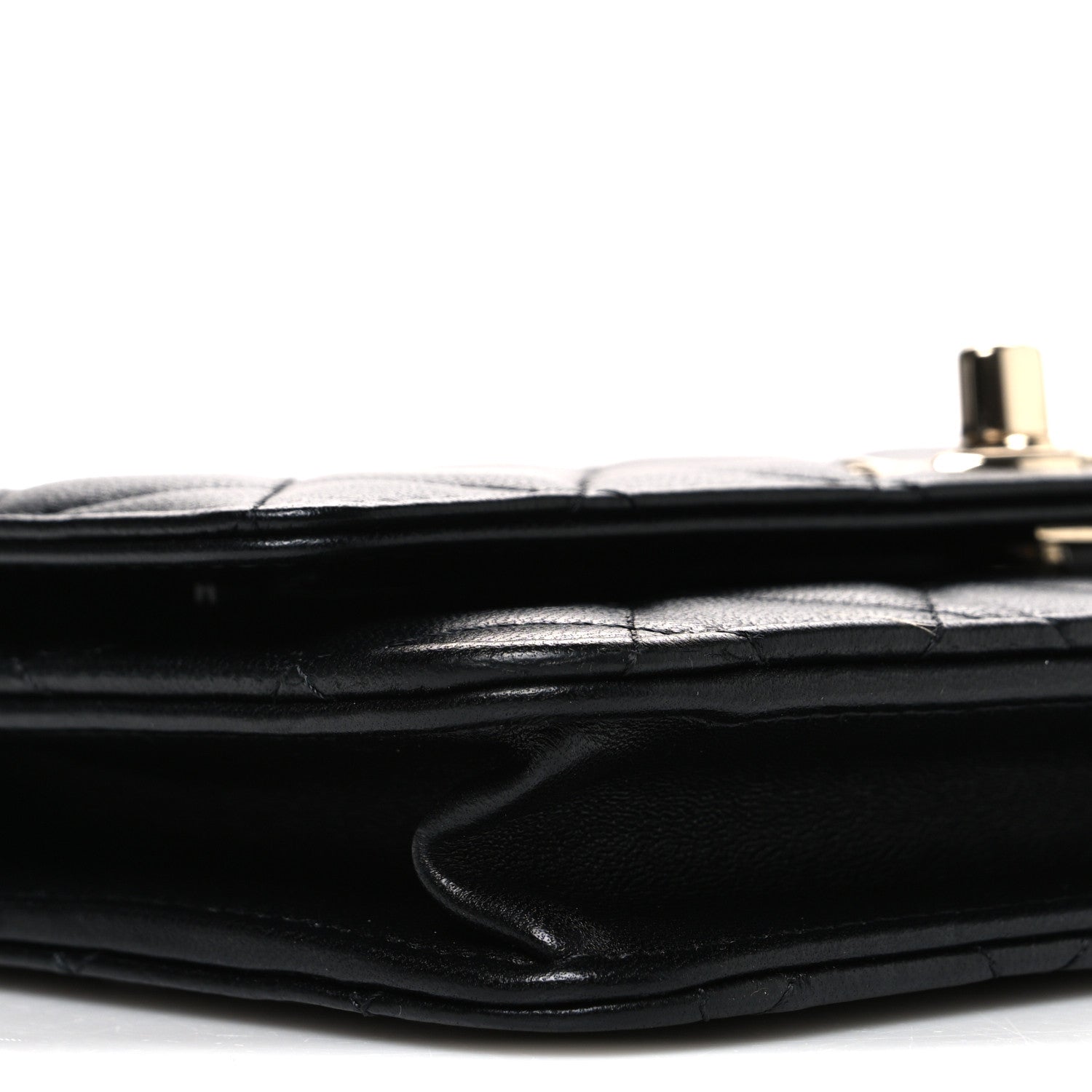 Chanel Lambskin Quilted Trendy CC Wallet On Chain WOC Black 10 of 11