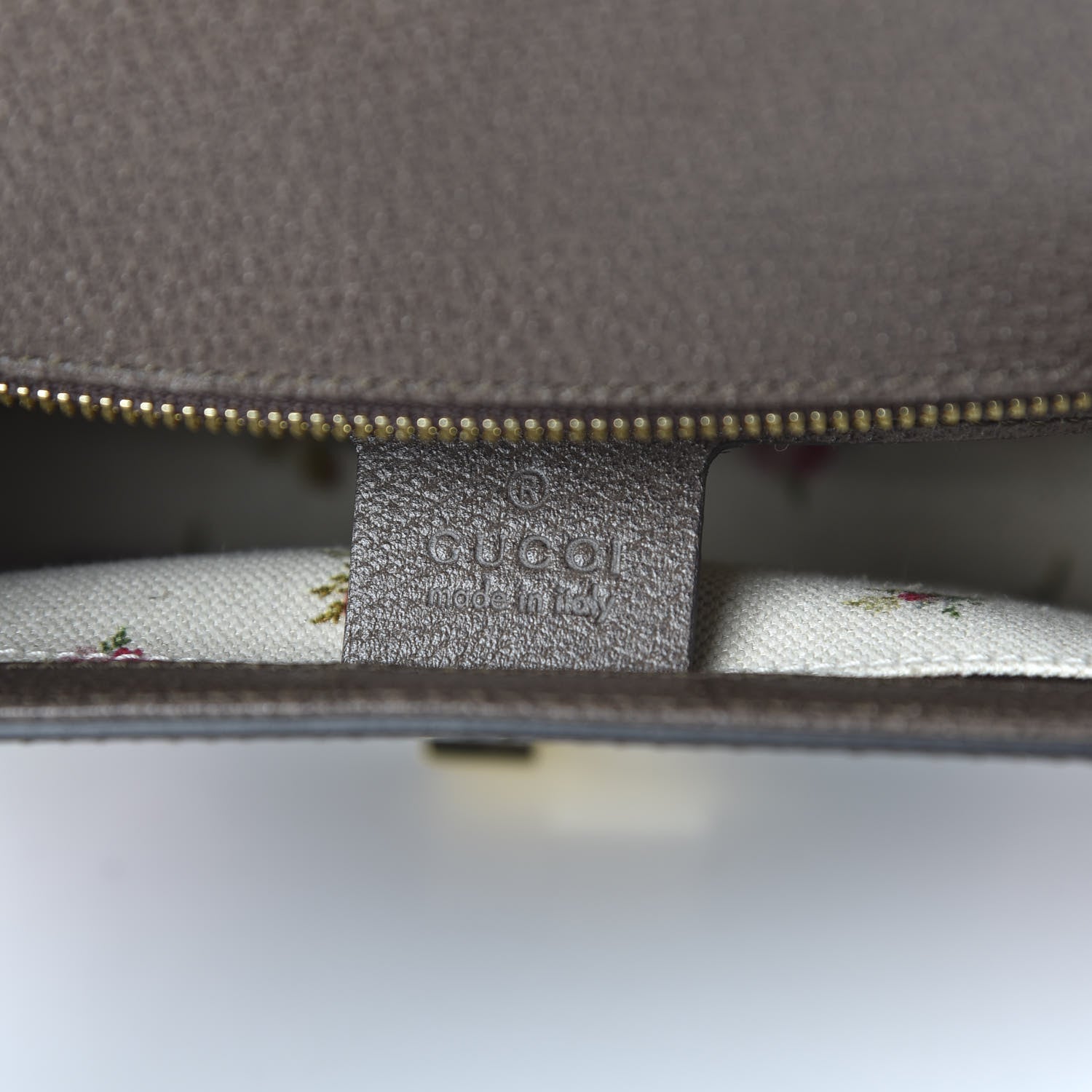 Gucci Calfskin Embroidered Sylvie Belt Bag 85 34 Brown 7 of 11