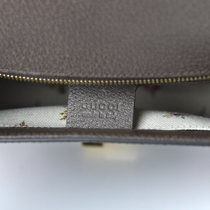 Gucci Calfskin Embroidered Sylvie Belt Bag 85 34 Brown 7 of 11