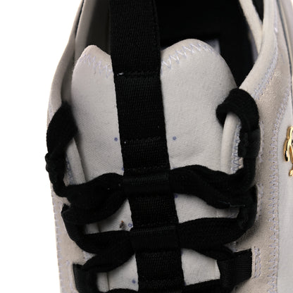 Chanel Velvet Calfskin Mixed Fibers CC Sneakers 39 Ivory Black 11 of 17