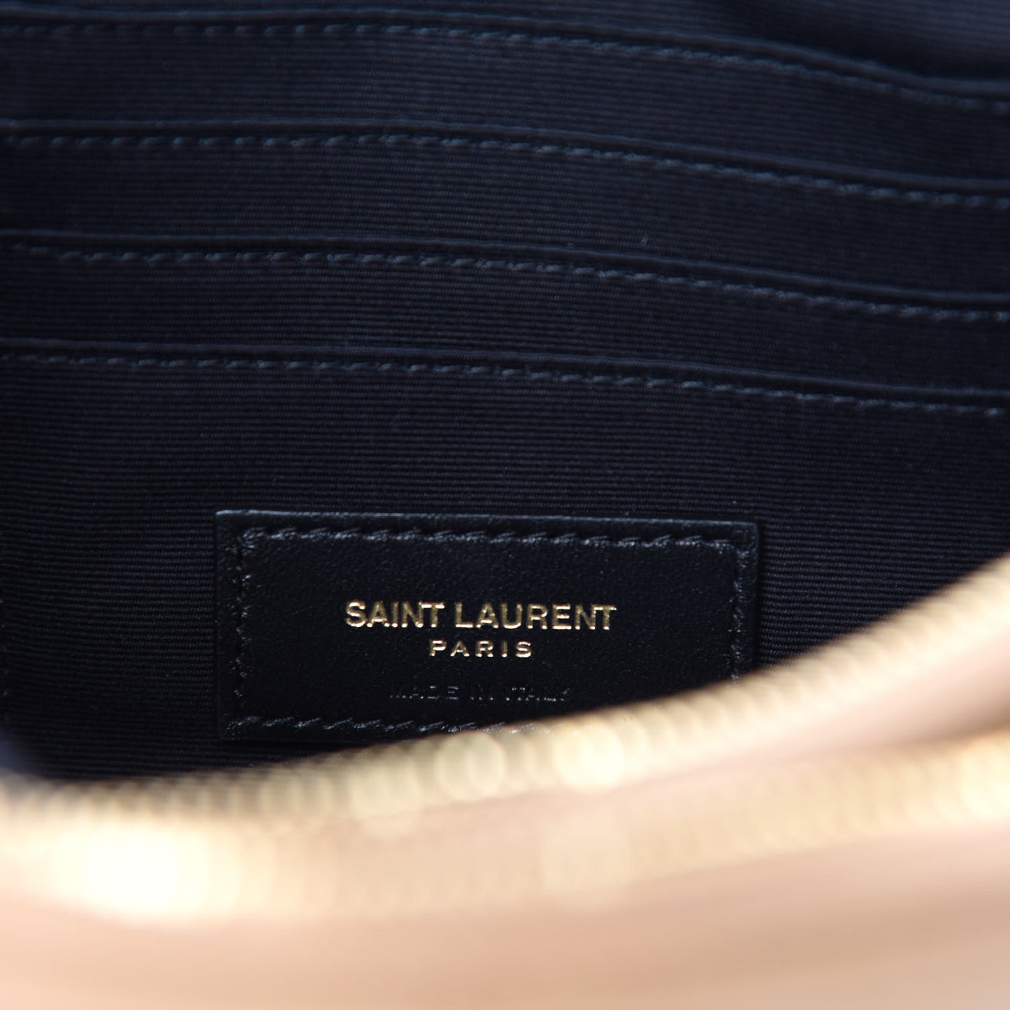 Grained Lambskin Quilted Mini Becky Double Zip Bag Dark Beige