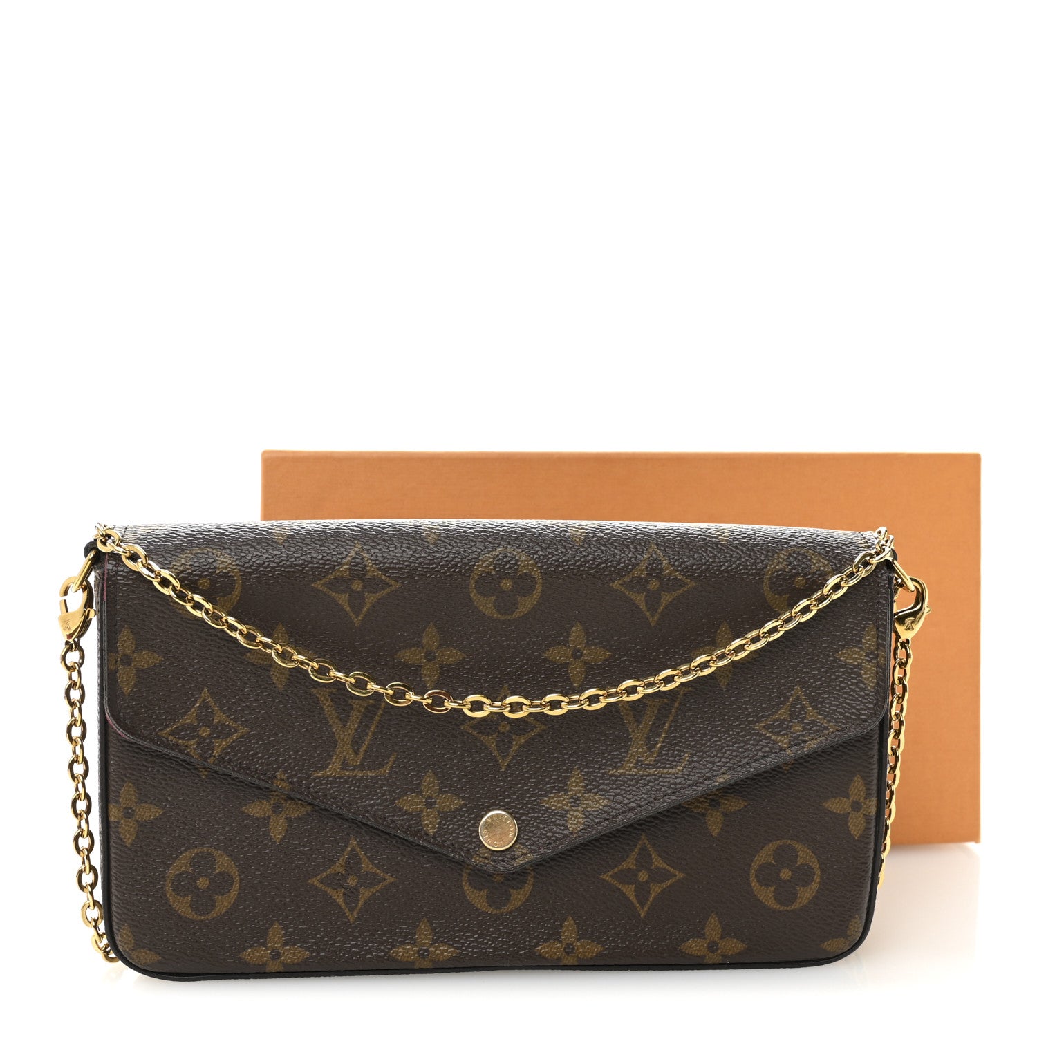 Louis Vuitton Monogram Pochette Felicie Chain Wallet Fuchsia 11 of 11