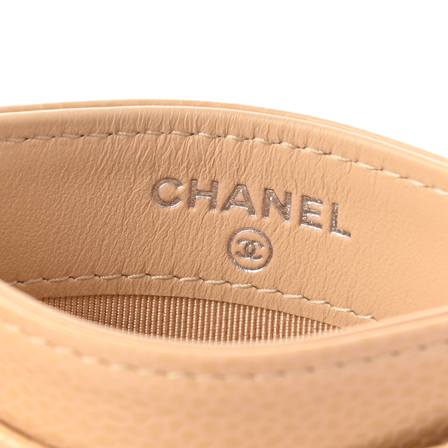 Chanel Caviar Quilted Card Holder Beige 6 of 8