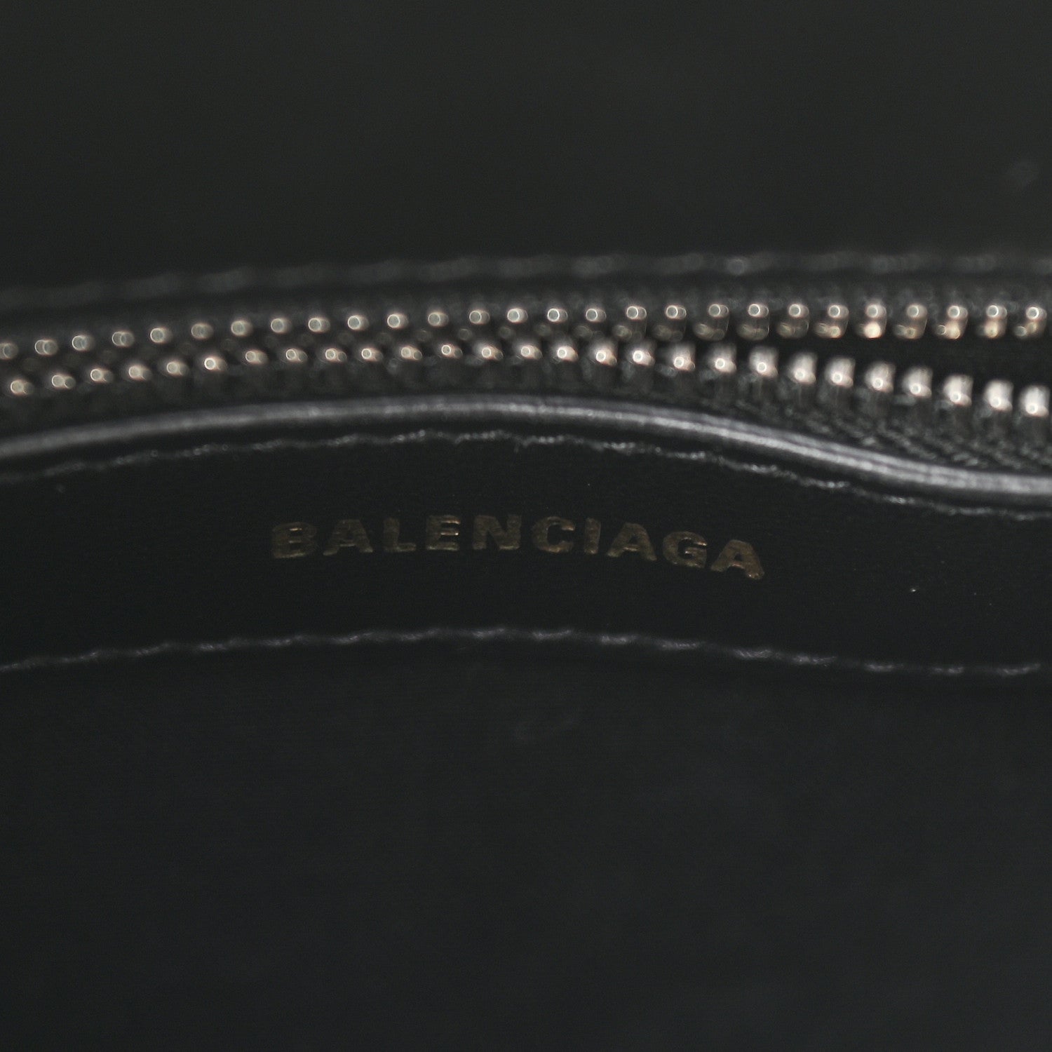 Balenciaga Calfskin Logo Crocodile Embossed S Ville Top Handle Bag Black White 6 of 10