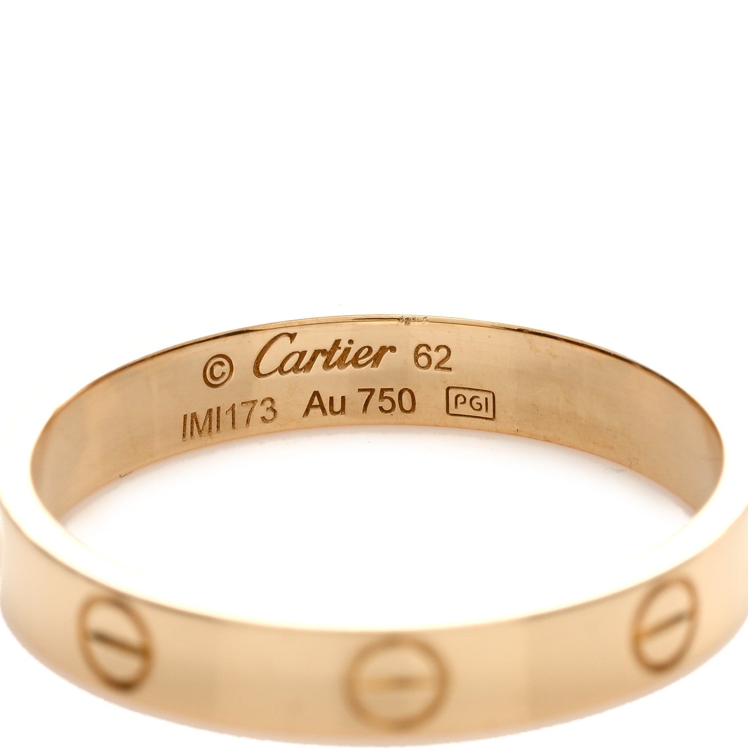 Cartier 18K Yellow Gold 3.5mm LOVE Wedding Band Ring 62 10 3 of 4