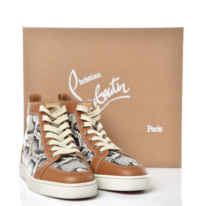 Christian Louboutin Calfskin Watersnake Print Rantus Flat Sneakers 40 Laiton Roccia 12 of 12