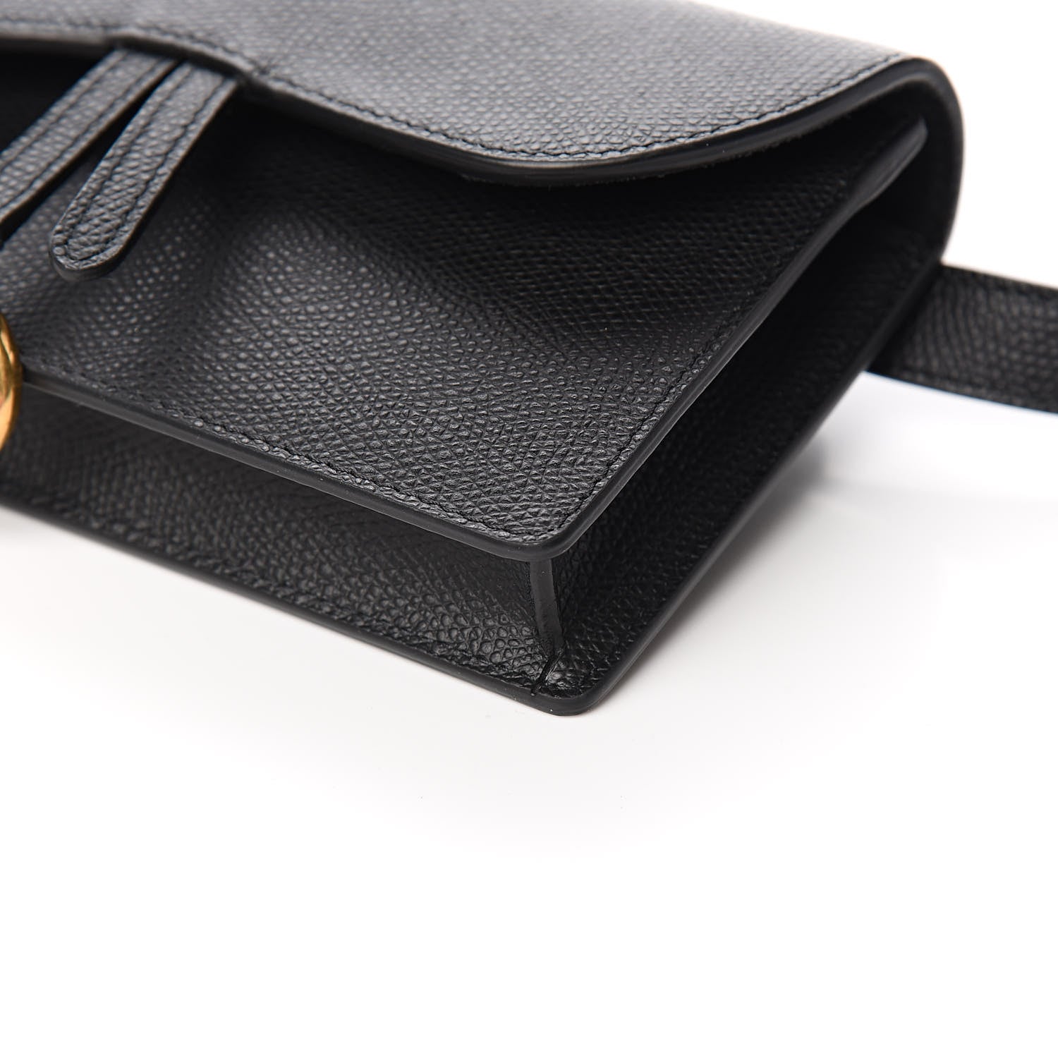 Christian Dior Grained Calfskin Saddle Belt Bag Black 10 of 11