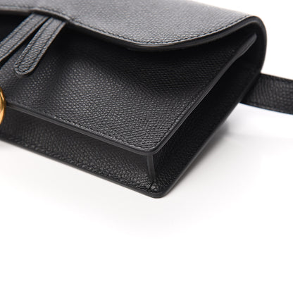 Christian Dior Grained Calfskin Saddle Belt Bag Black 10 of 11