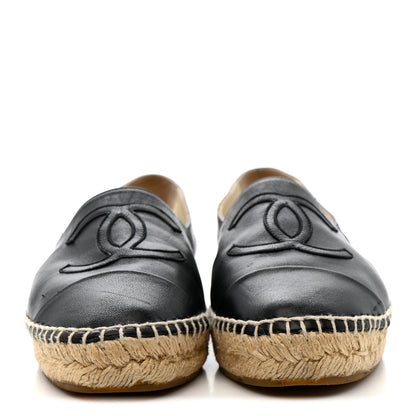 Chanel Lambskin CC Espadrilles 36 Black 3 of 13