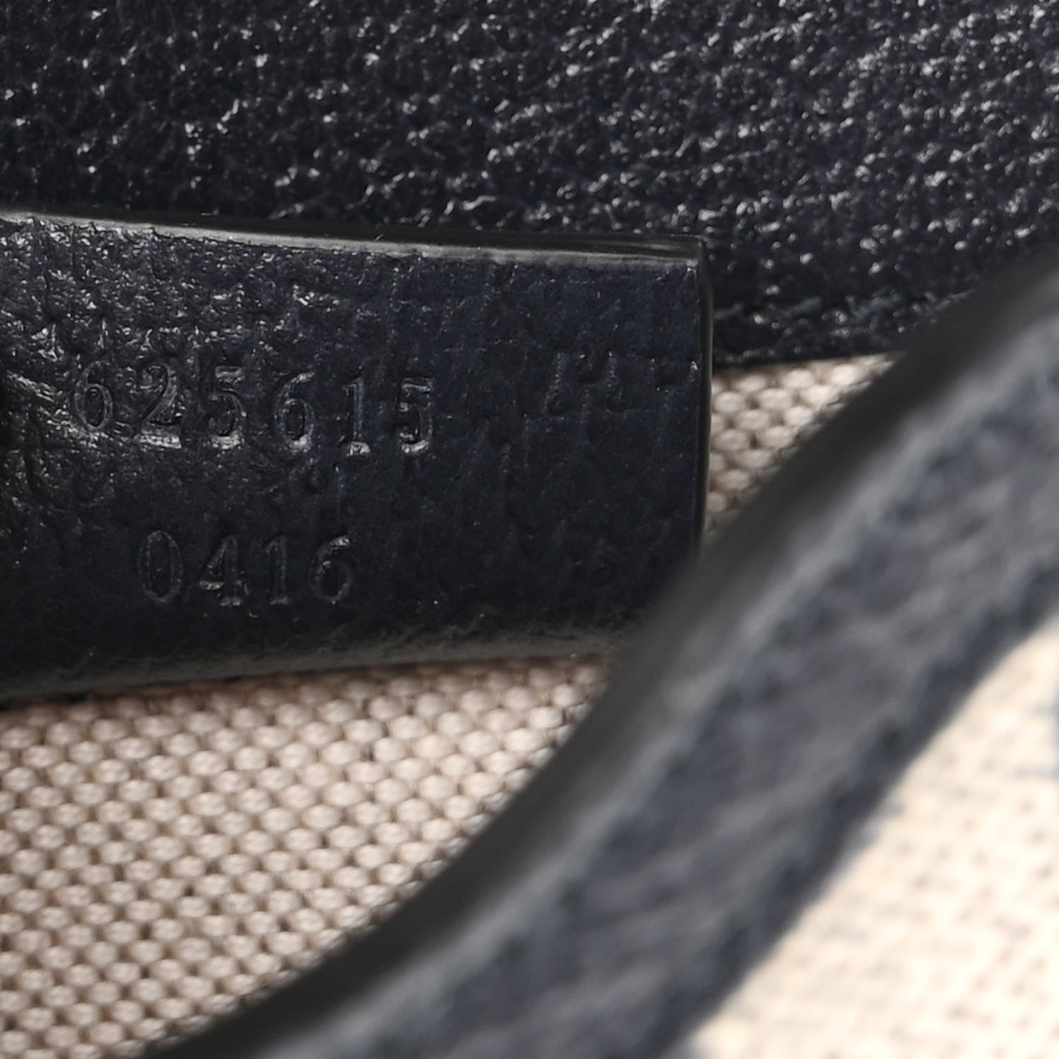 Gucci GG Supreme Monogram Textured Dollar Calfskin Mini Horsebit 1955 Crossbody Bag Beige Blue 7 of 10