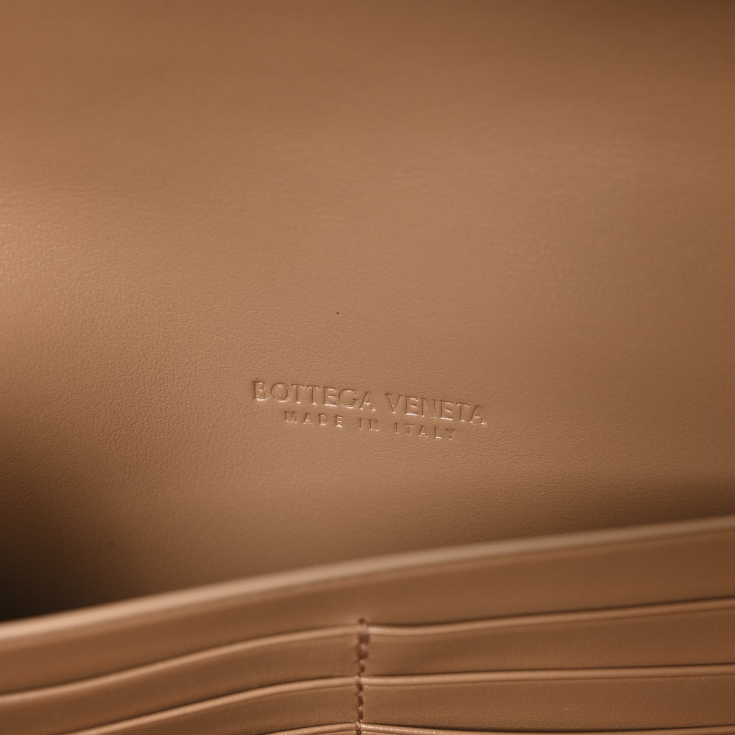Nappa Intrecciato Long Andiamo Top Handle Clutch  Pale Brown