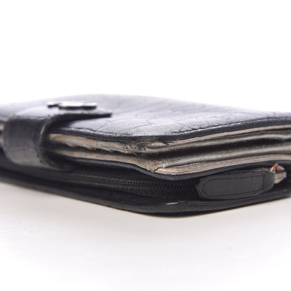 Chanel Lambskin Camellia Embossed Zipped Pocket Wallet Black 11 of 15