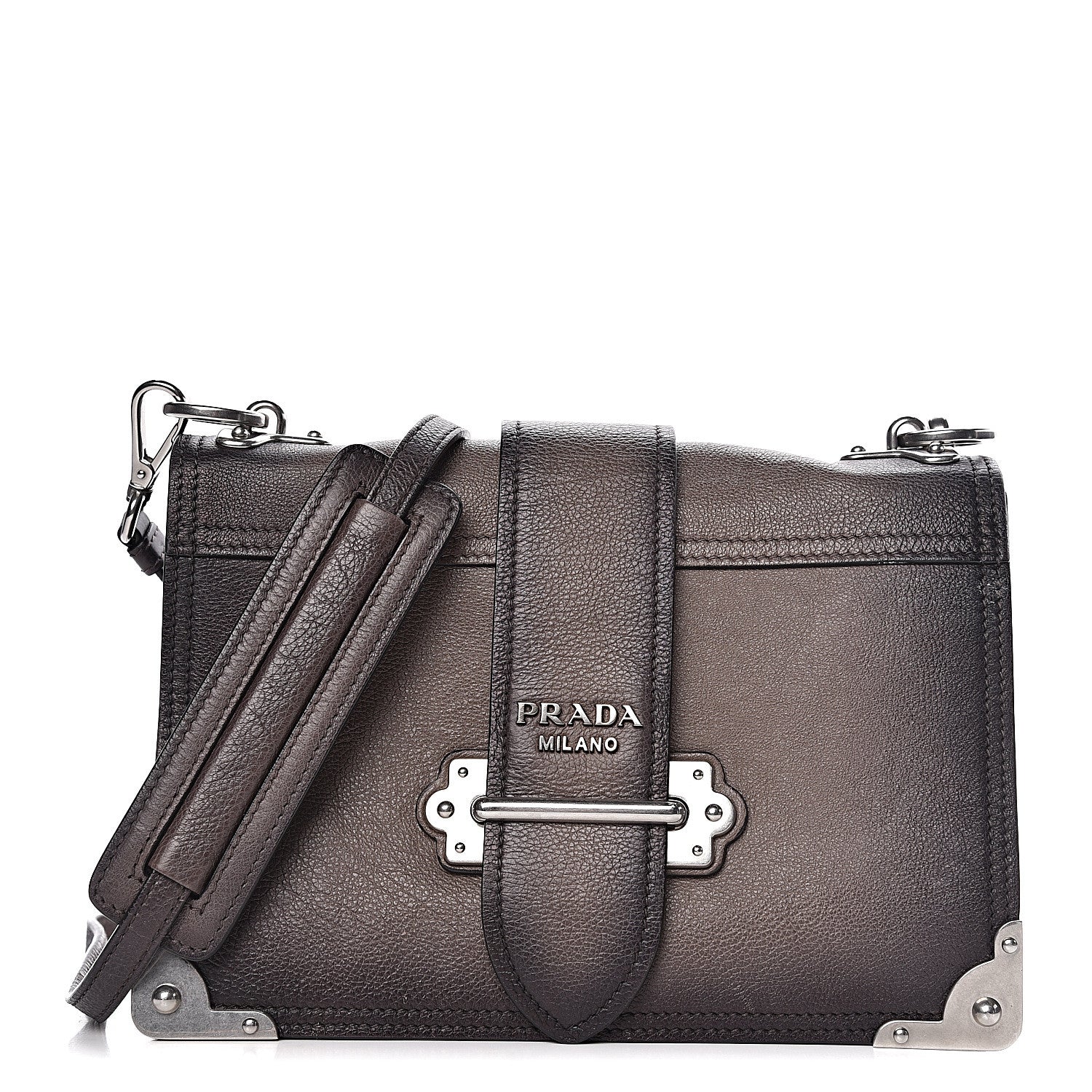 Prada Glace Calfskin Sfumata Cahier Bag Argilla Astrale 1 of 20