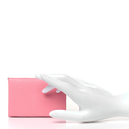 Hermes Chevre Mysore Verso Calvi Card Case Rose Ete Cuivre 2 of 9