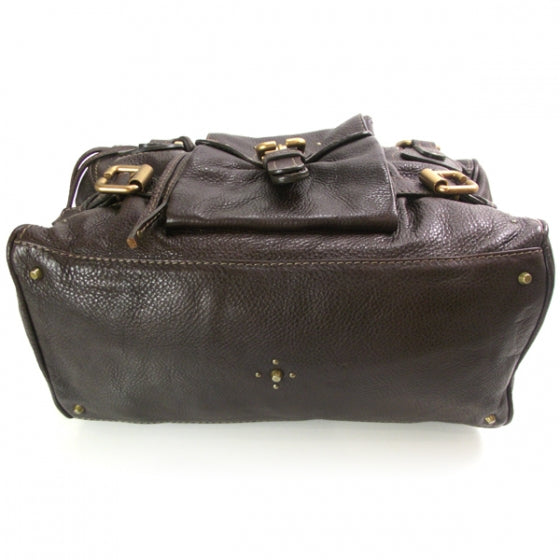Chloe Leather Paddington Front Pocket Tote Dark Brown 4 of 16