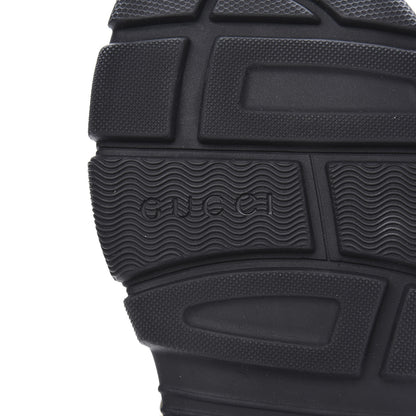 Gucci Technical Canvas Calfskin Reflective Studded Mens Aguru Sandals 8 Silver Black 6 of 7