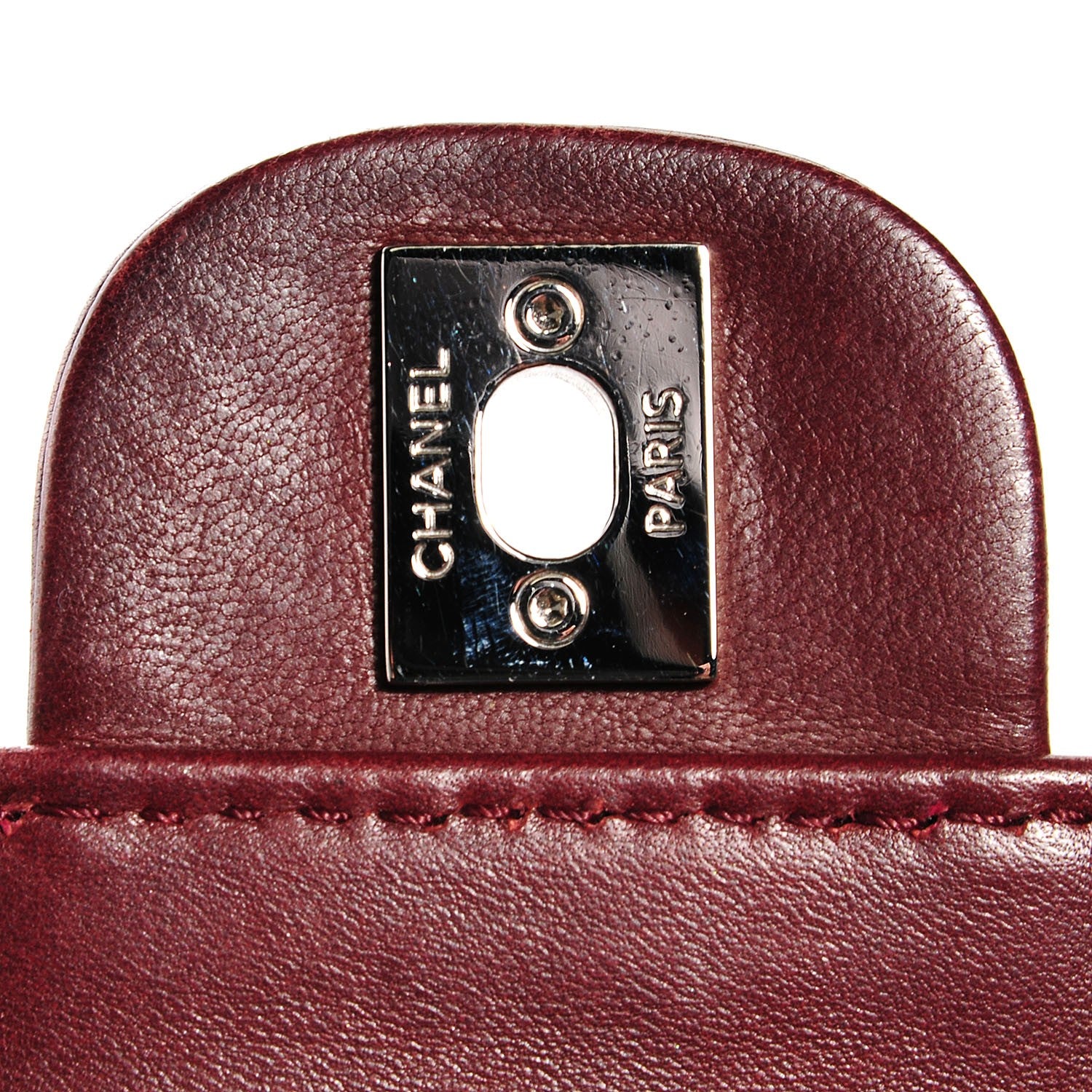 Chanel Lambskin Double Stitch Mini Flap Bordeaux 6 of 9