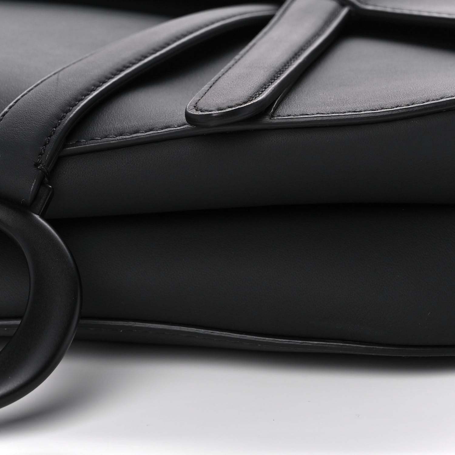 Christian Dior Ultra Matte Calfskin Saddle Bag Black 10 of 12