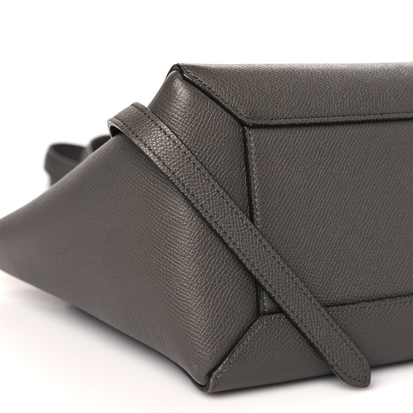Grained Calfskin Micro Belt Bag Grey