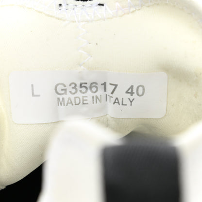 Chanel Velvet Calfskin Mixed Fibers CC Sneakers 40 Ivory Black 8 of 9