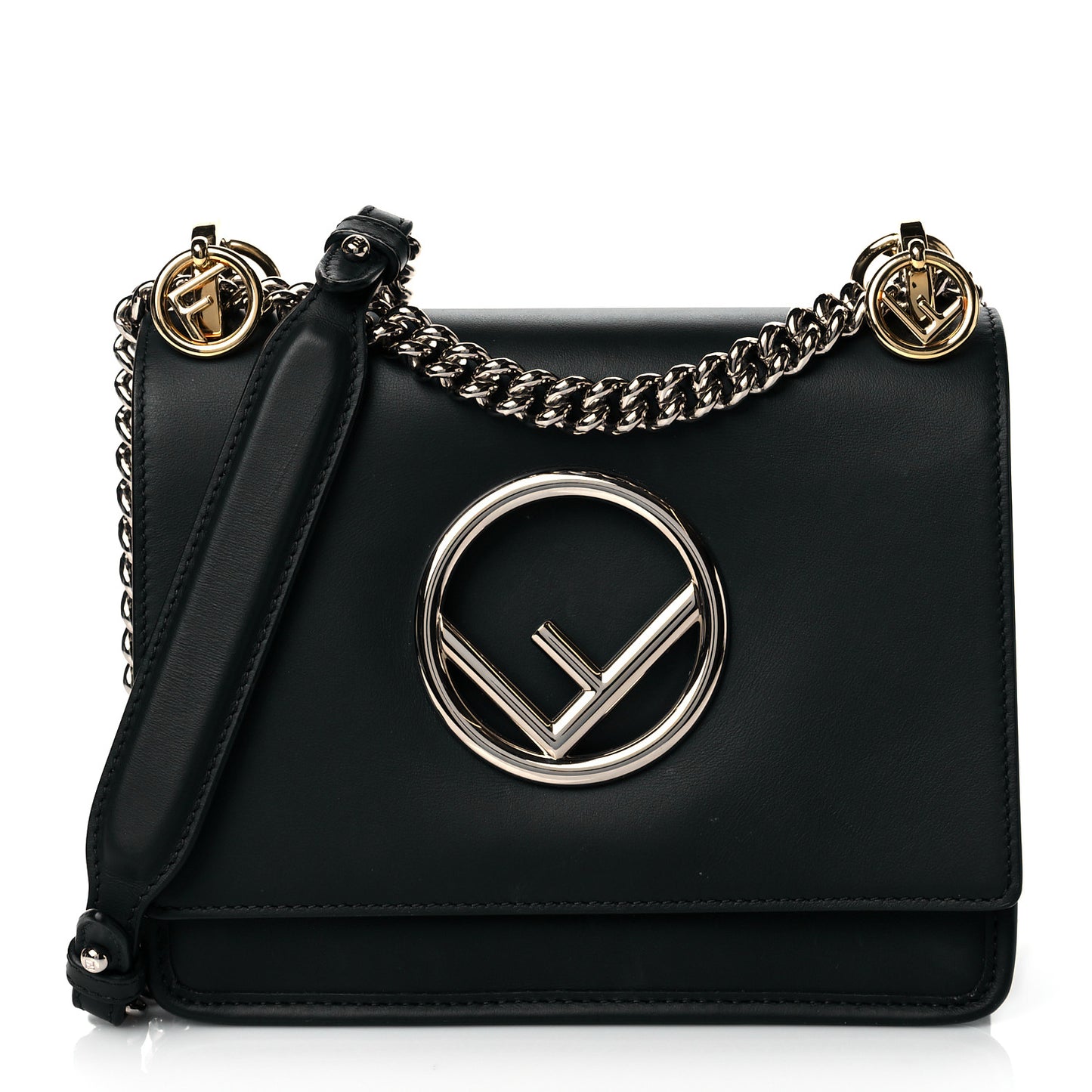 Vitello Century Opaco F is Fendi Small Kan I Shoulder Bag Black