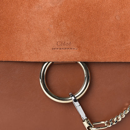 Chloe Suede Calfskin Medium Faye Shoulder Bag Tobacco 8 of 10