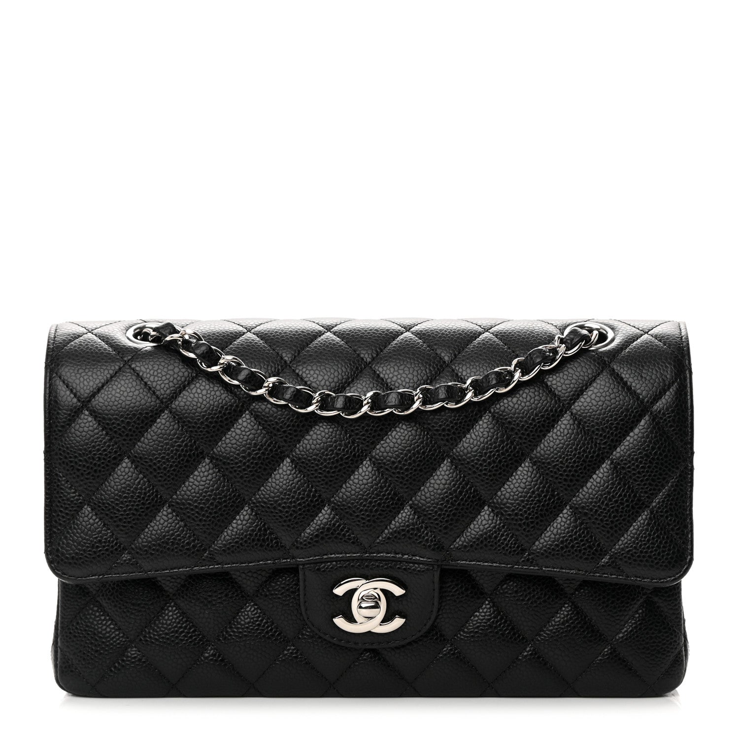 Chanel Caviar Quilted Medium Double Flap Black 1 of 14